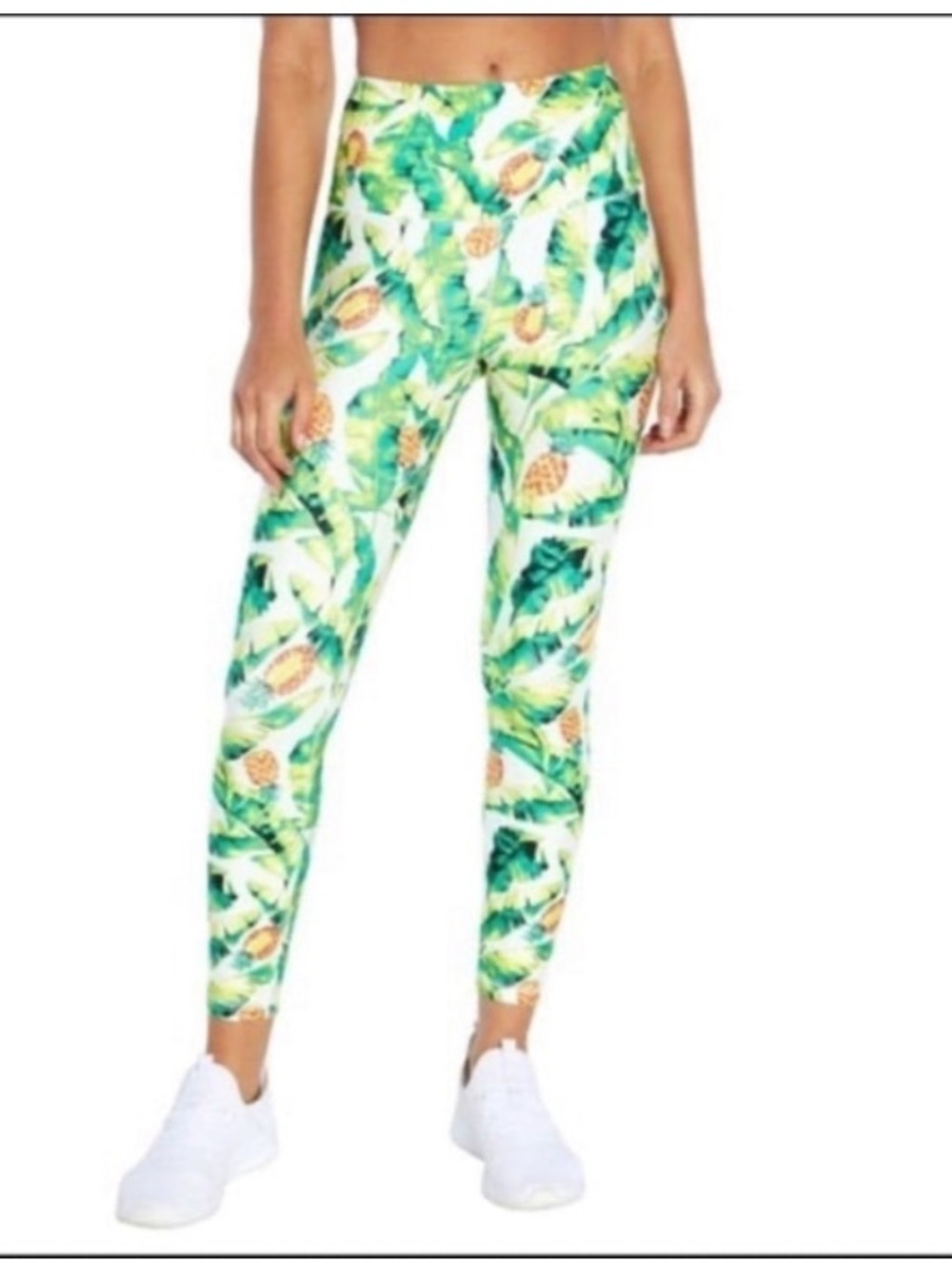 Wildfox Palms and Piñas Tropical Palm Beach Active Leggings 5K Marathon Fun Run